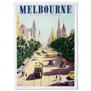 Linen Tea Towel | Melbourne Collins St